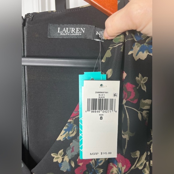 LAUREN RALPH LAUREN Floral Surplice Jersey Dress Size 4 and 8 - Picture 10 of 12
